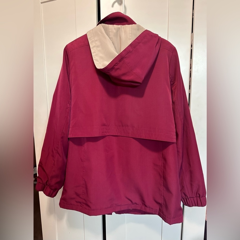 Croft & Barrow Red/Dark Pink Zip Up Hoodie‎ Jacket size L - Picture 5 of 7